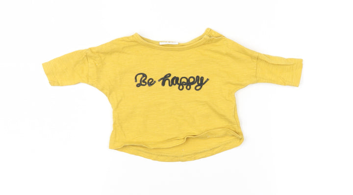 NEXT Baby Yellow Basic T-Shirt Size 0-3 Months - Be Happy