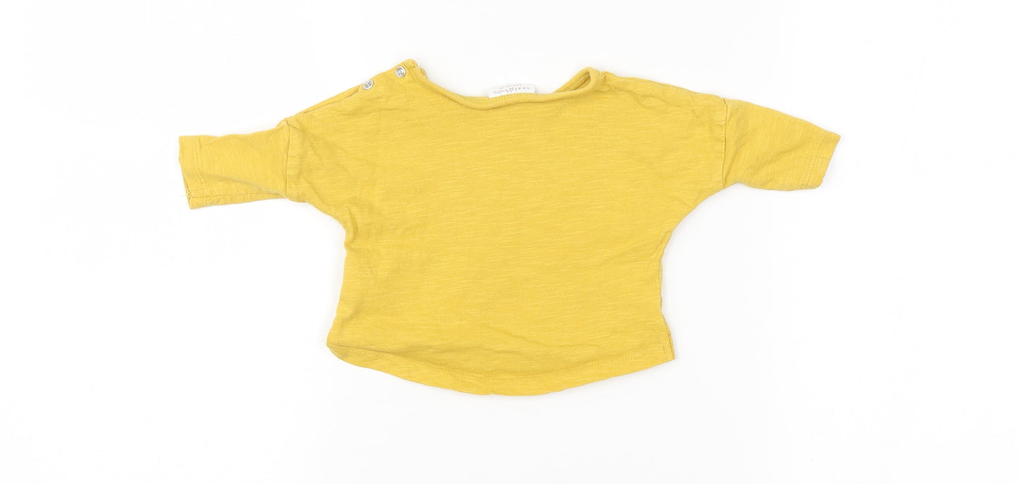 NEXT Baby Yellow   Basic T-Shirt Size 0-3 Months  - Be Happy