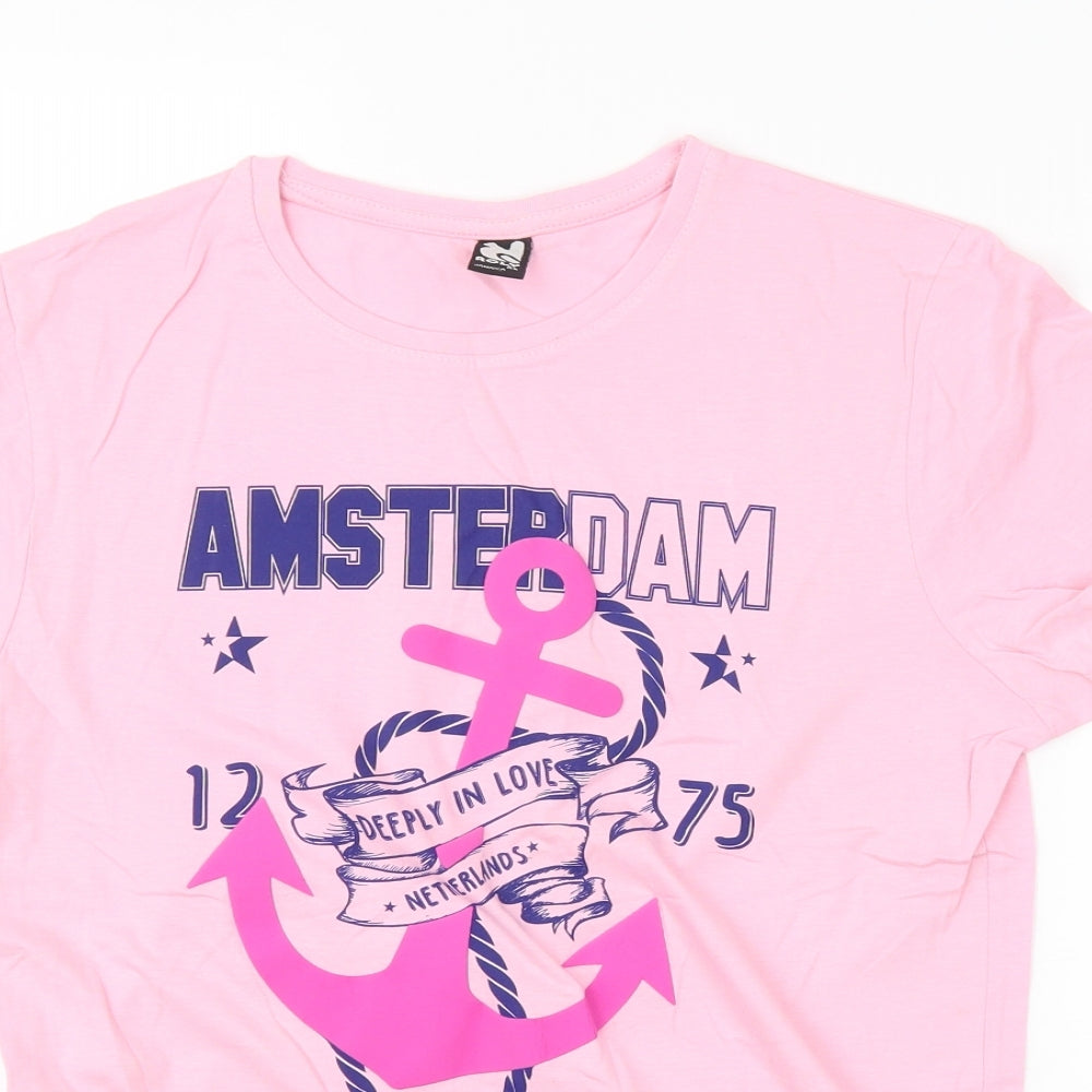 Roly Womens Pink   Basic T-Shirt Size XL  - Amsterdam