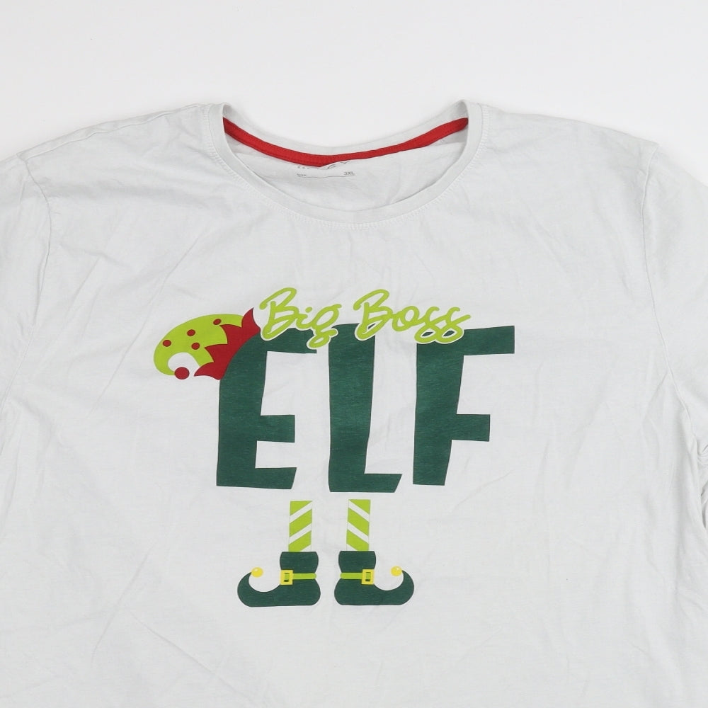 Easy Mens White    T-Shirt Size 3XL