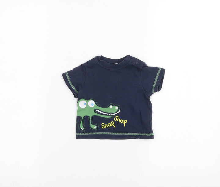 Babble Boom Baby Blue Basic T-Shirt Size 0-3 Months