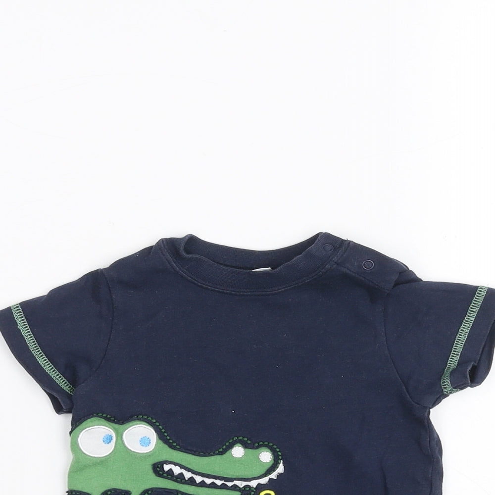 Babble Boom Baby Blue   Basic T-Shirt Size 0-3 Months
