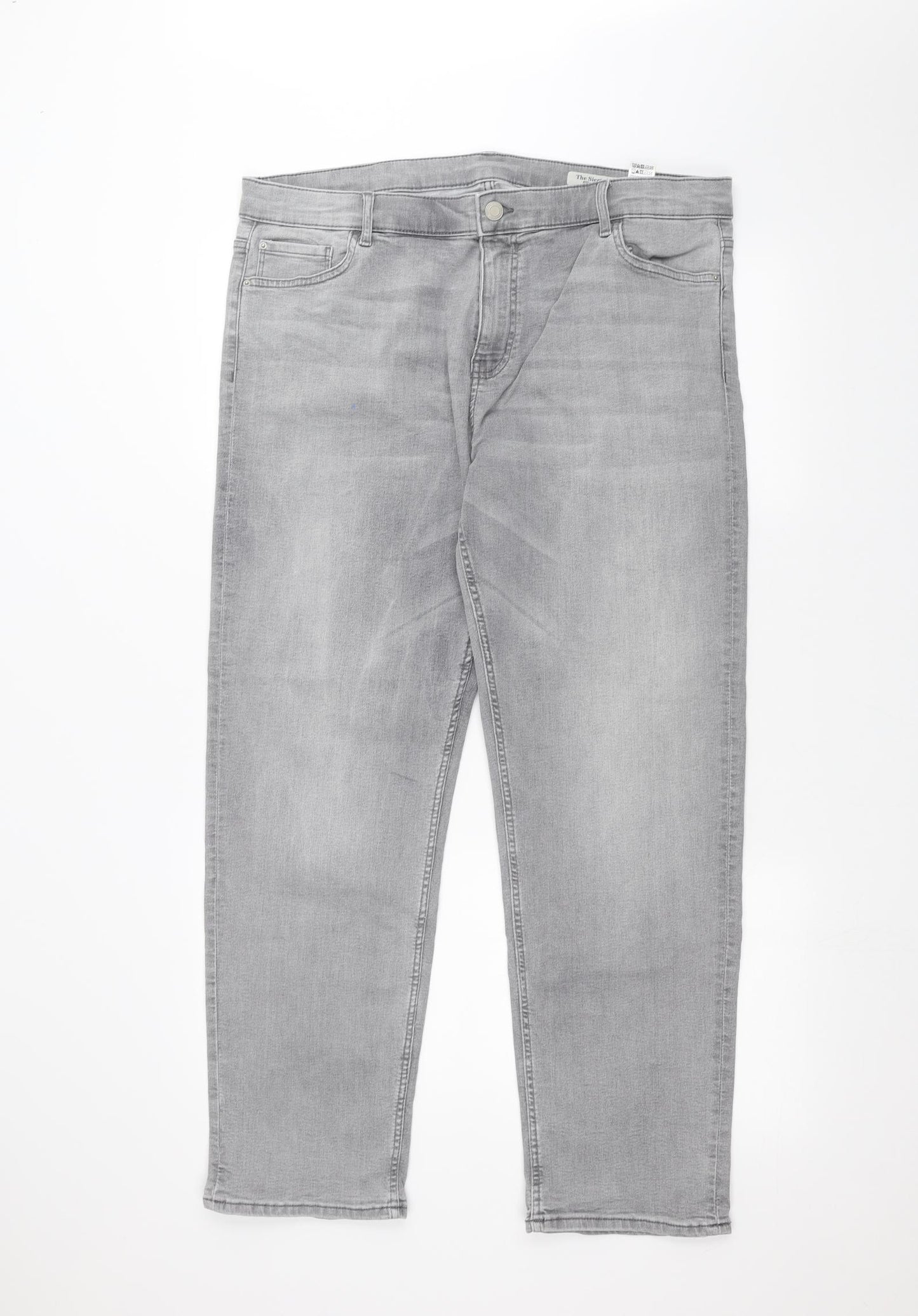 Marks and Spencer Womens Grey   Straight Jeans Size 18 L28 in