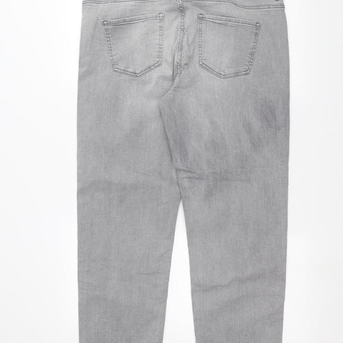 Marks and Spencer Womens Grey   Straight Jeans Size 18 L28 in