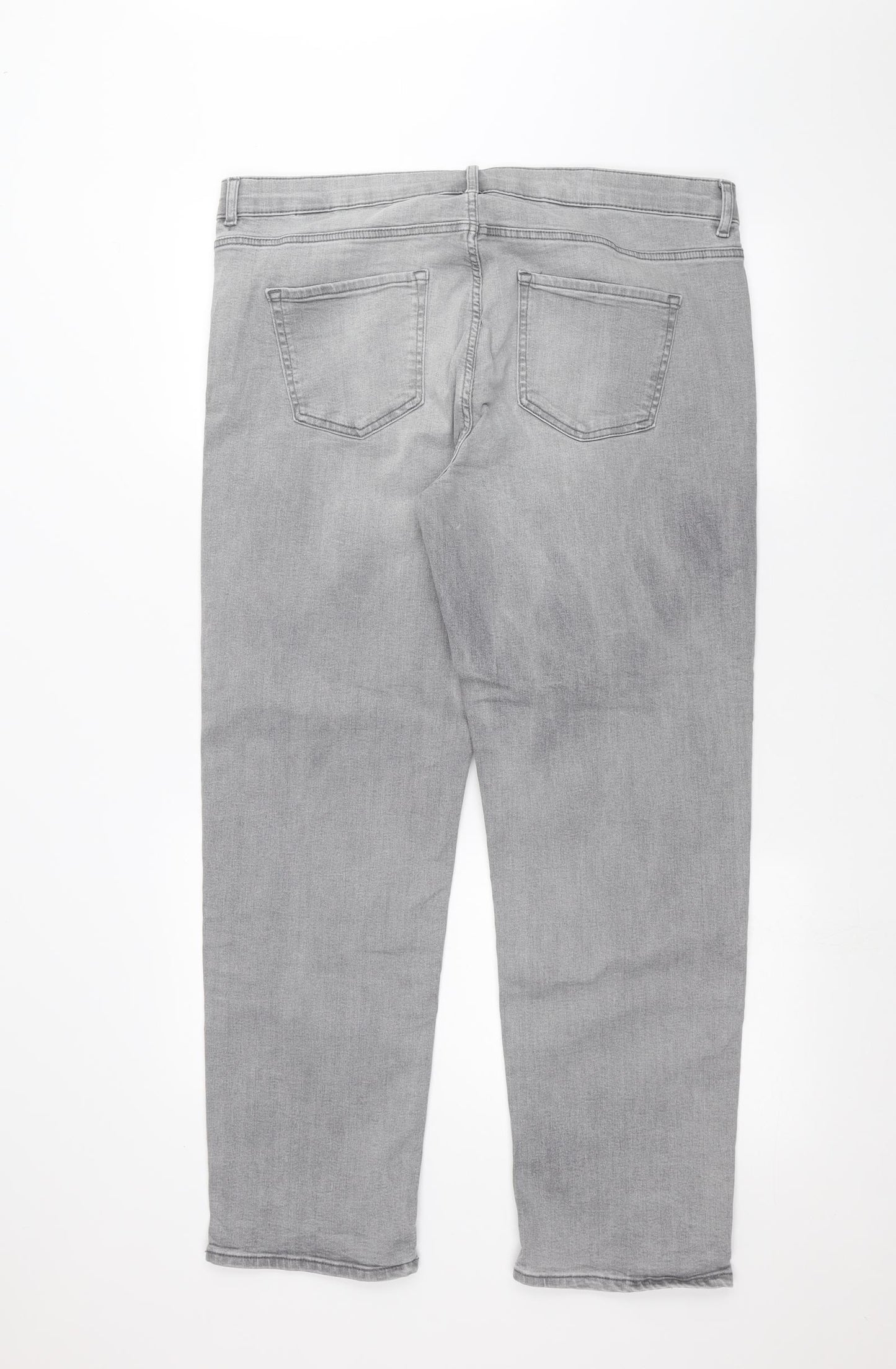 Marks and Spencer Womens Grey   Straight Jeans Size 18 L28 in