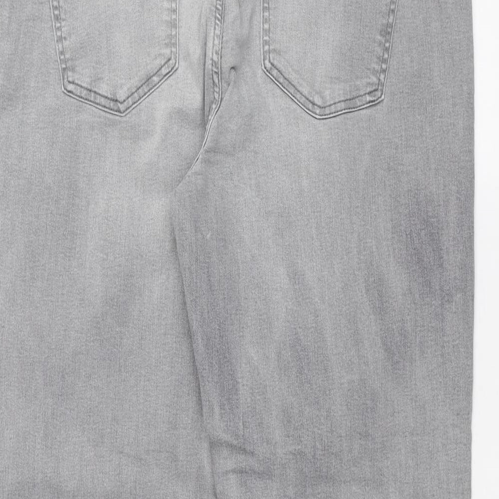 Marks and Spencer Womens Grey   Straight Jeans Size 18 L28 in