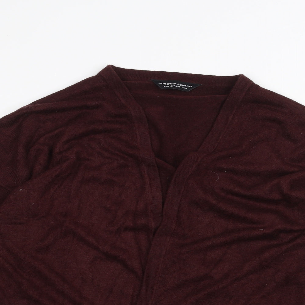 Dorothy Perkins Womens Red   Cardigan Jumper Size 18