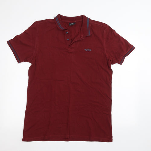 Umbro Mens Red    Polo Size L