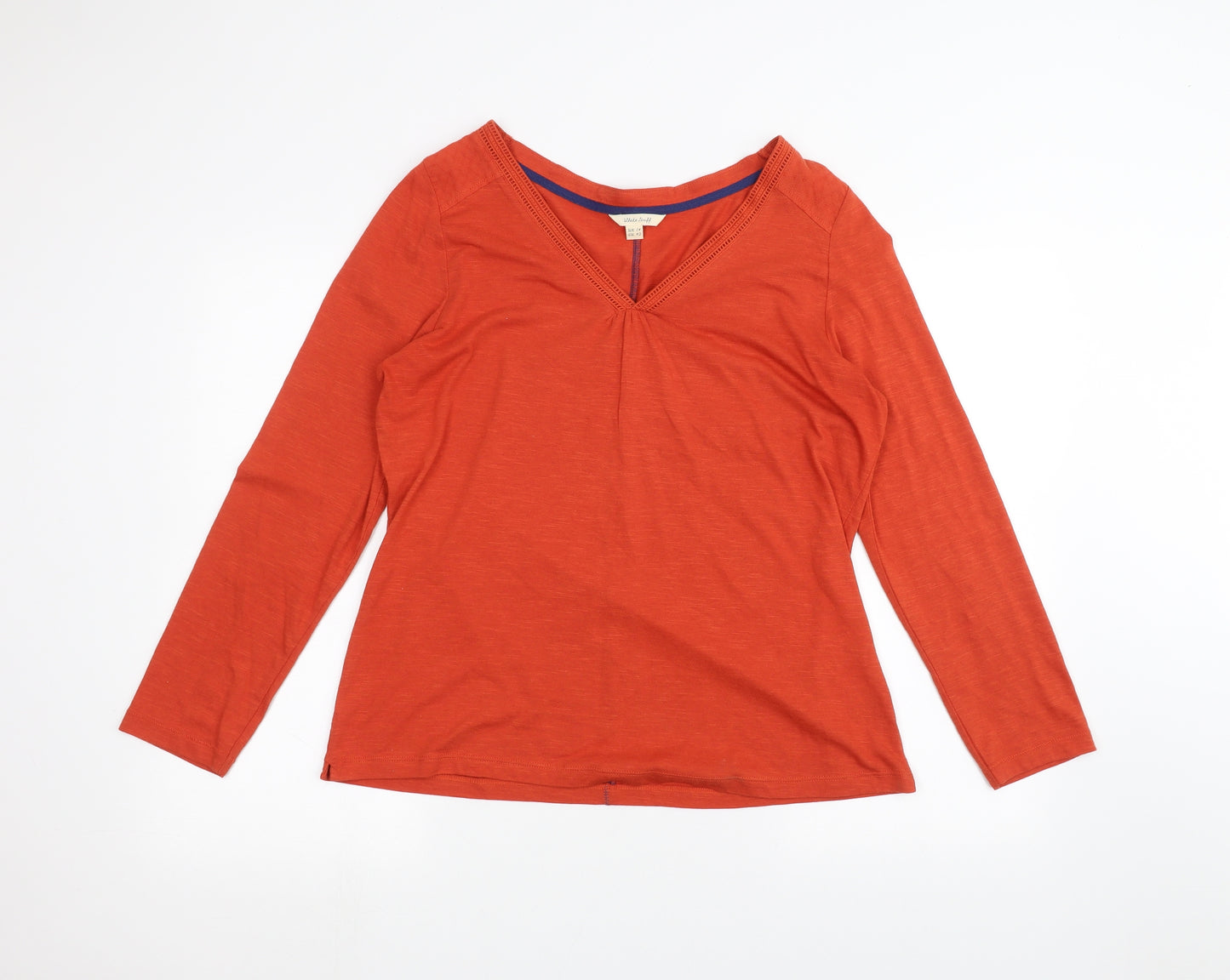 White Stuff Womens Orange   Basic T-Shirt Size 14