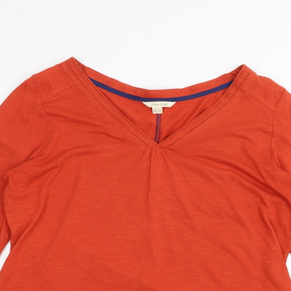 White Stuff Womens Orange   Basic T-Shirt Size 14