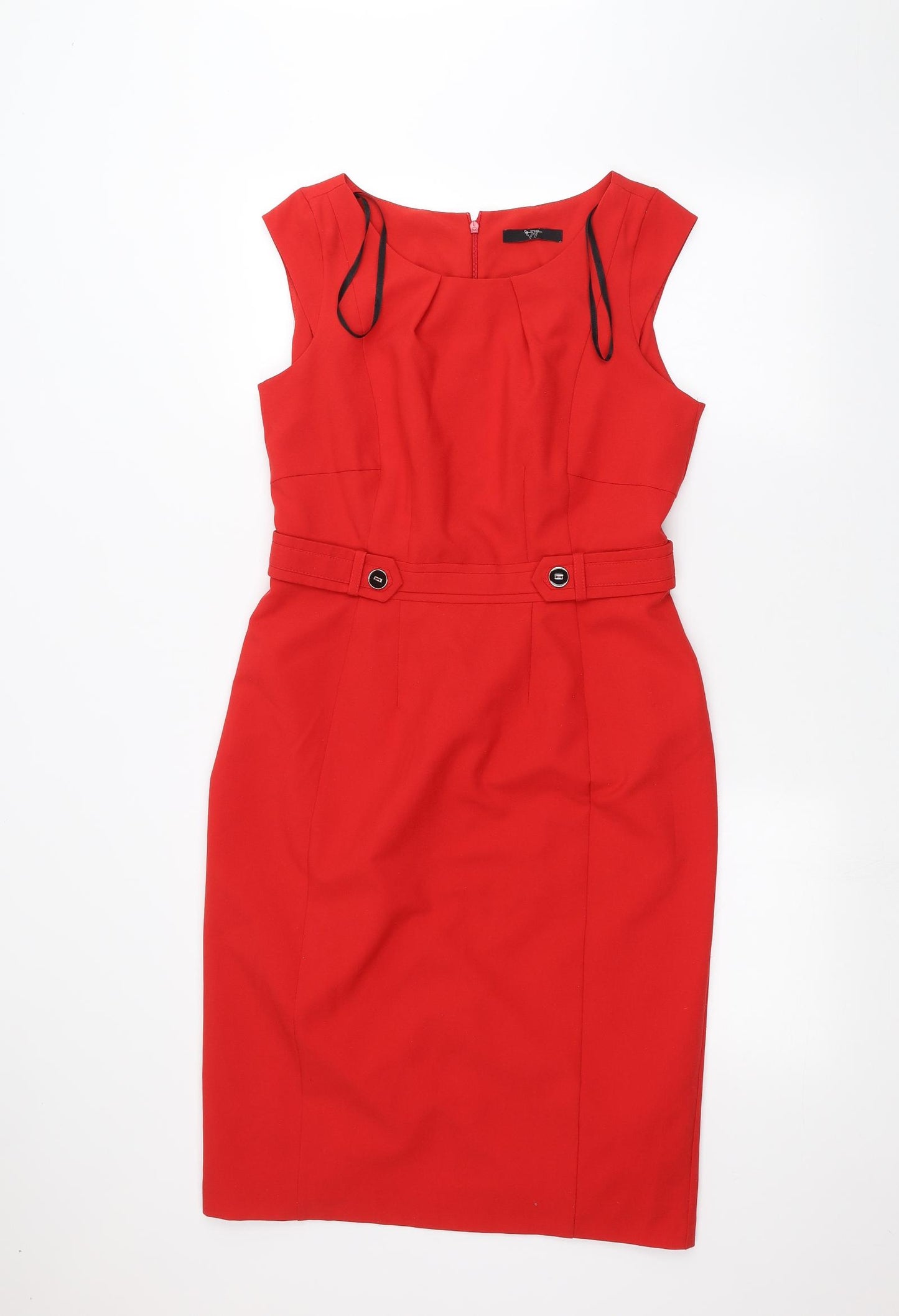 BHS Womens Red   Pencil Dress  Size 12