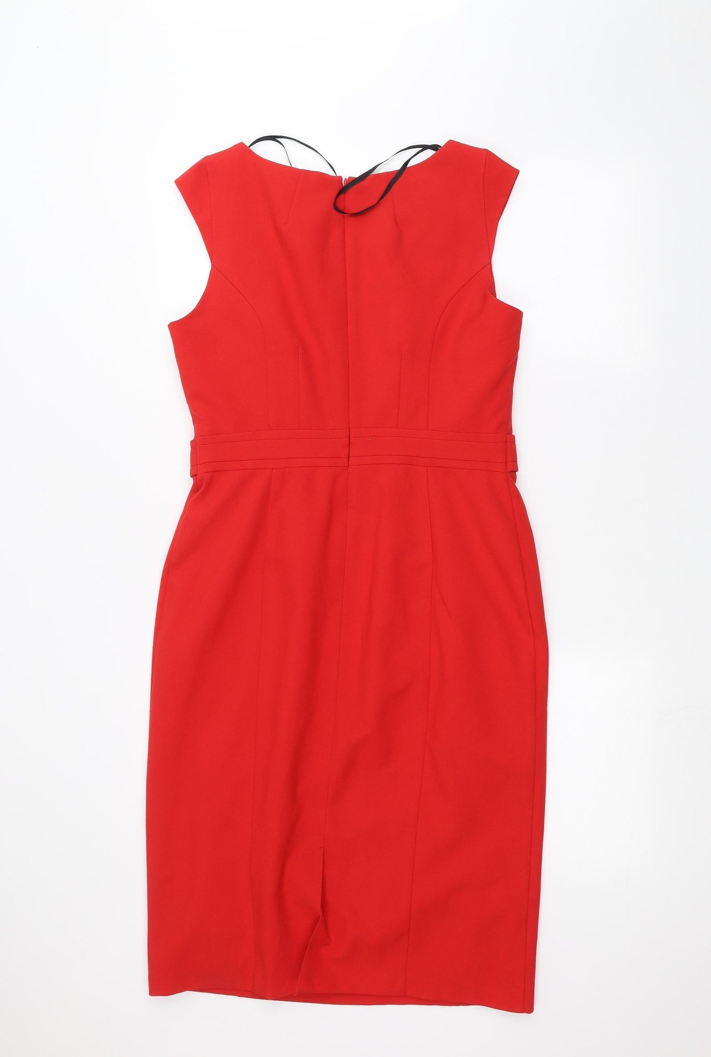 BHS Womens Red   Pencil Dress  Size 12
