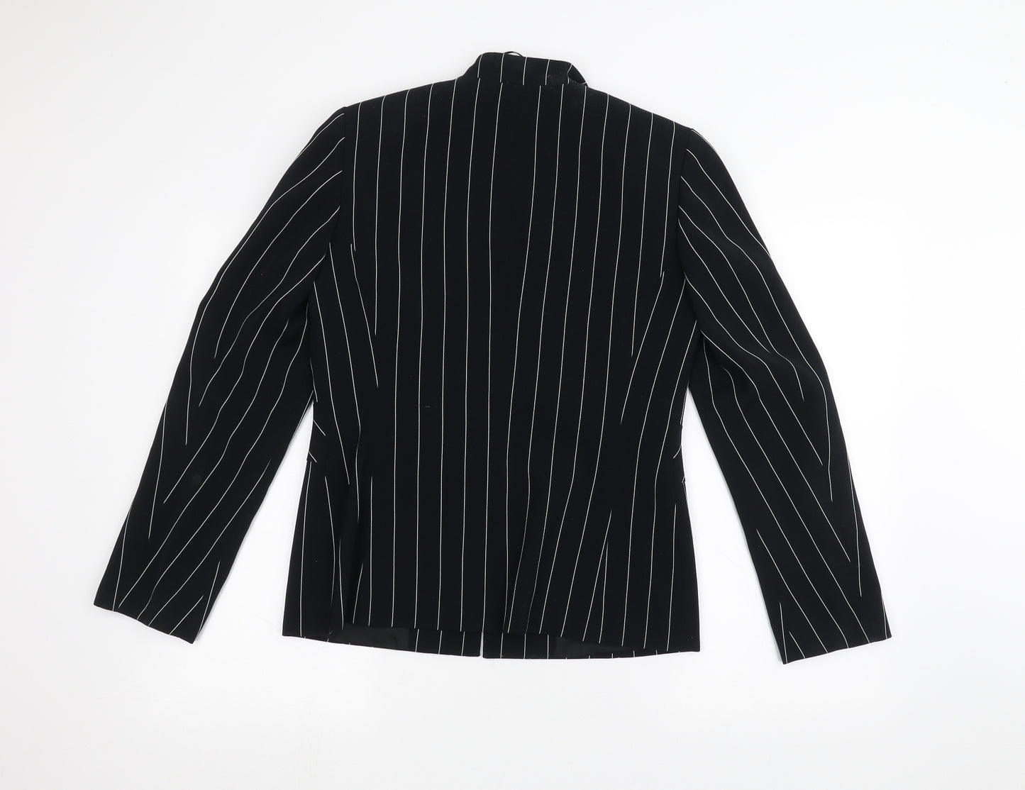 Roman Womens Black Striped  Jacket  Size 12