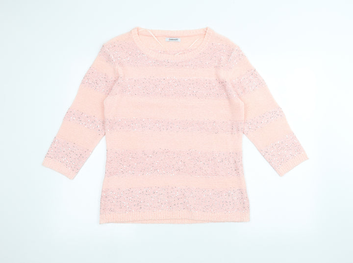 Damart Womens Pink Pullover Jumper Size 10