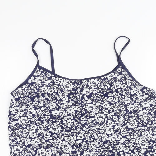Dorothy Perkins Womens Blue Floral  Basic Blouse Size 12