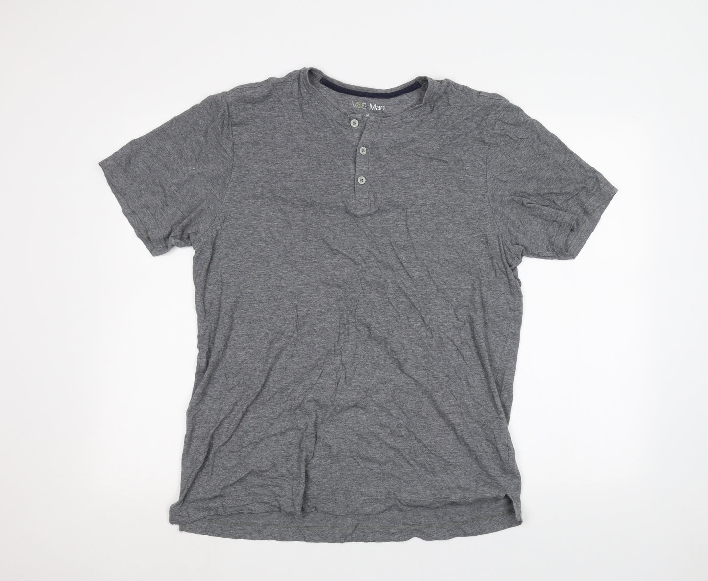 Marks and Spencer Mens Grey    T-Shirt Size M