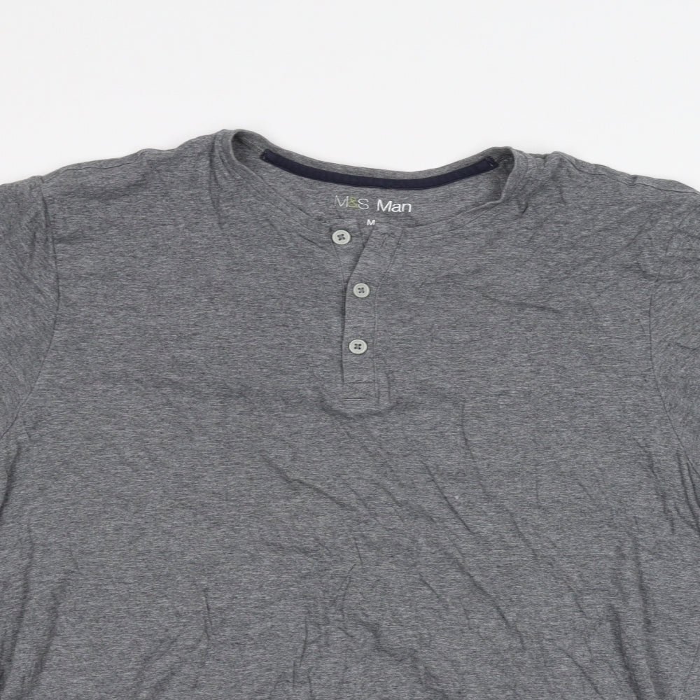 Marks and Spencer Mens Grey    T-Shirt Size M