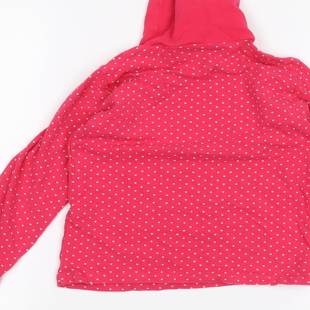 pink & black Girls Pink Polka Dot  Basic T-Shirt Size 5-6 Years