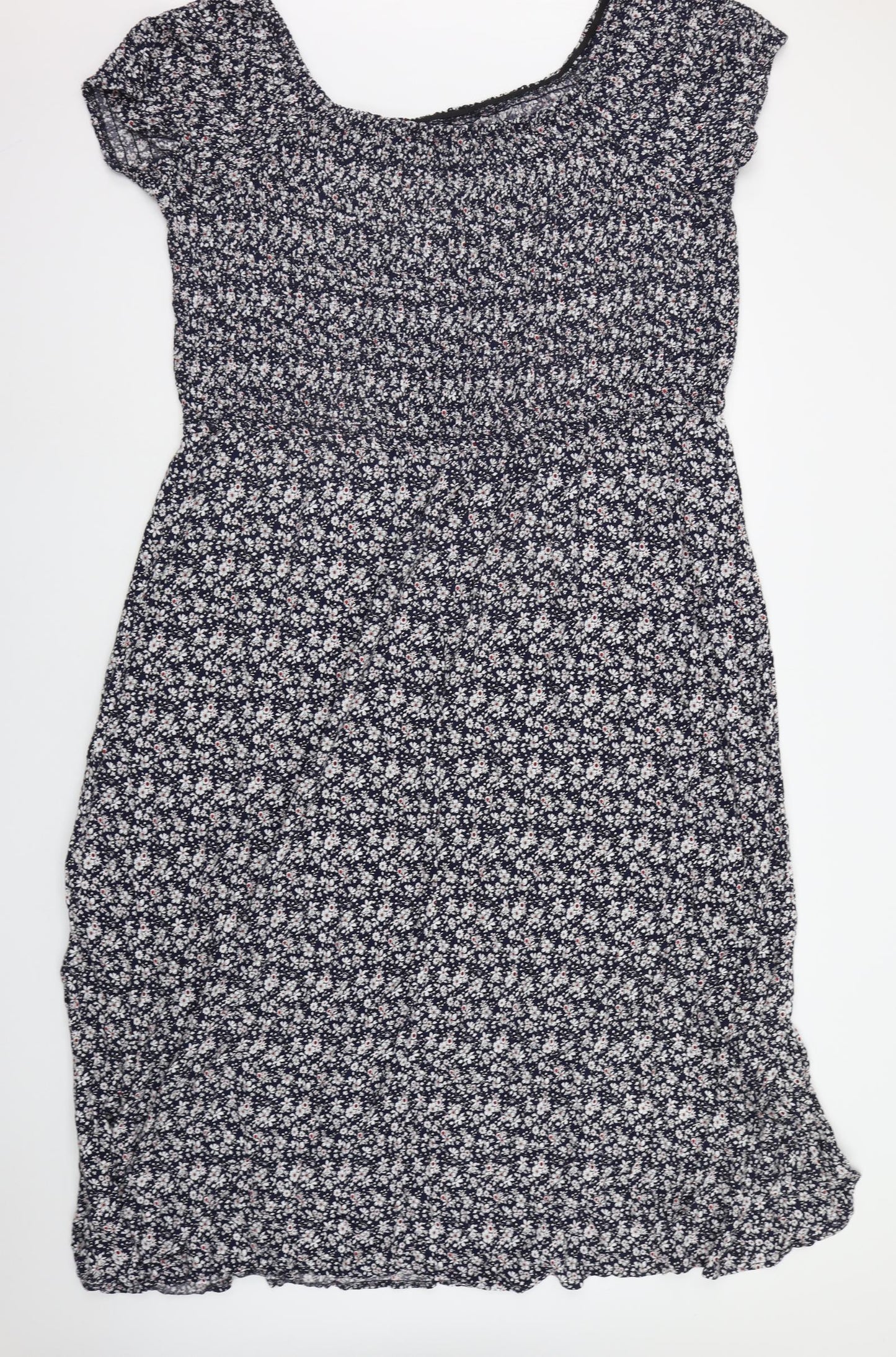 Love Yours Womens Blue Floral  A-Line  Size 30