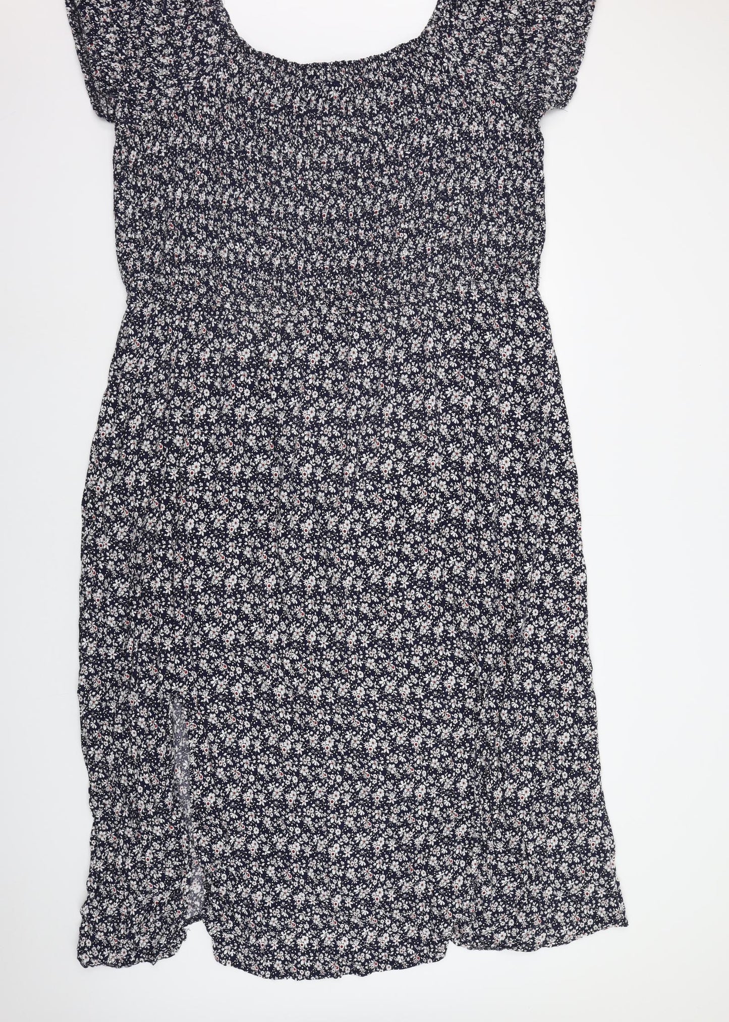 Love Yours Womens Blue Floral  A-Line  Size 30
