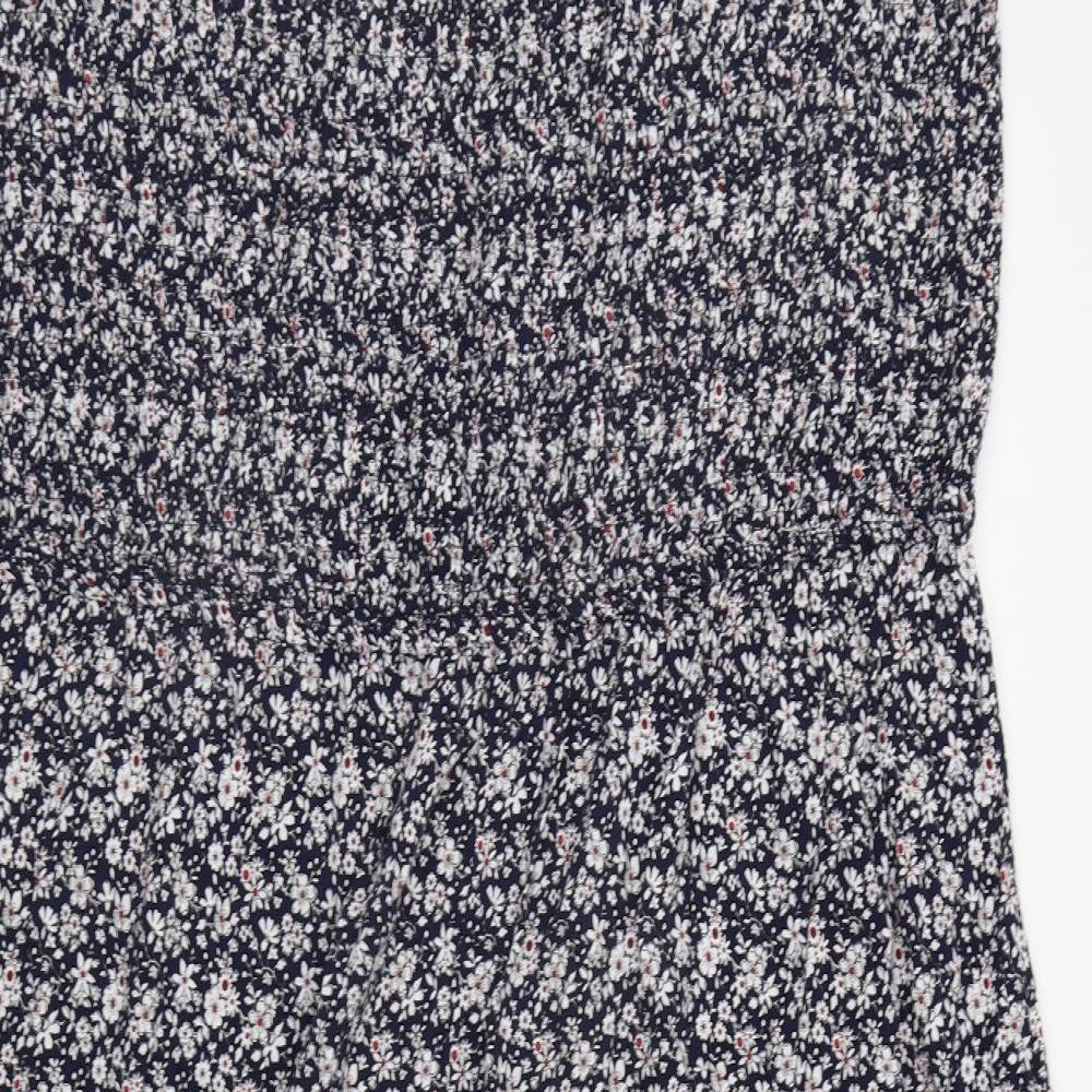 Love Yours Womens Blue Floral  A-Line  Size 30