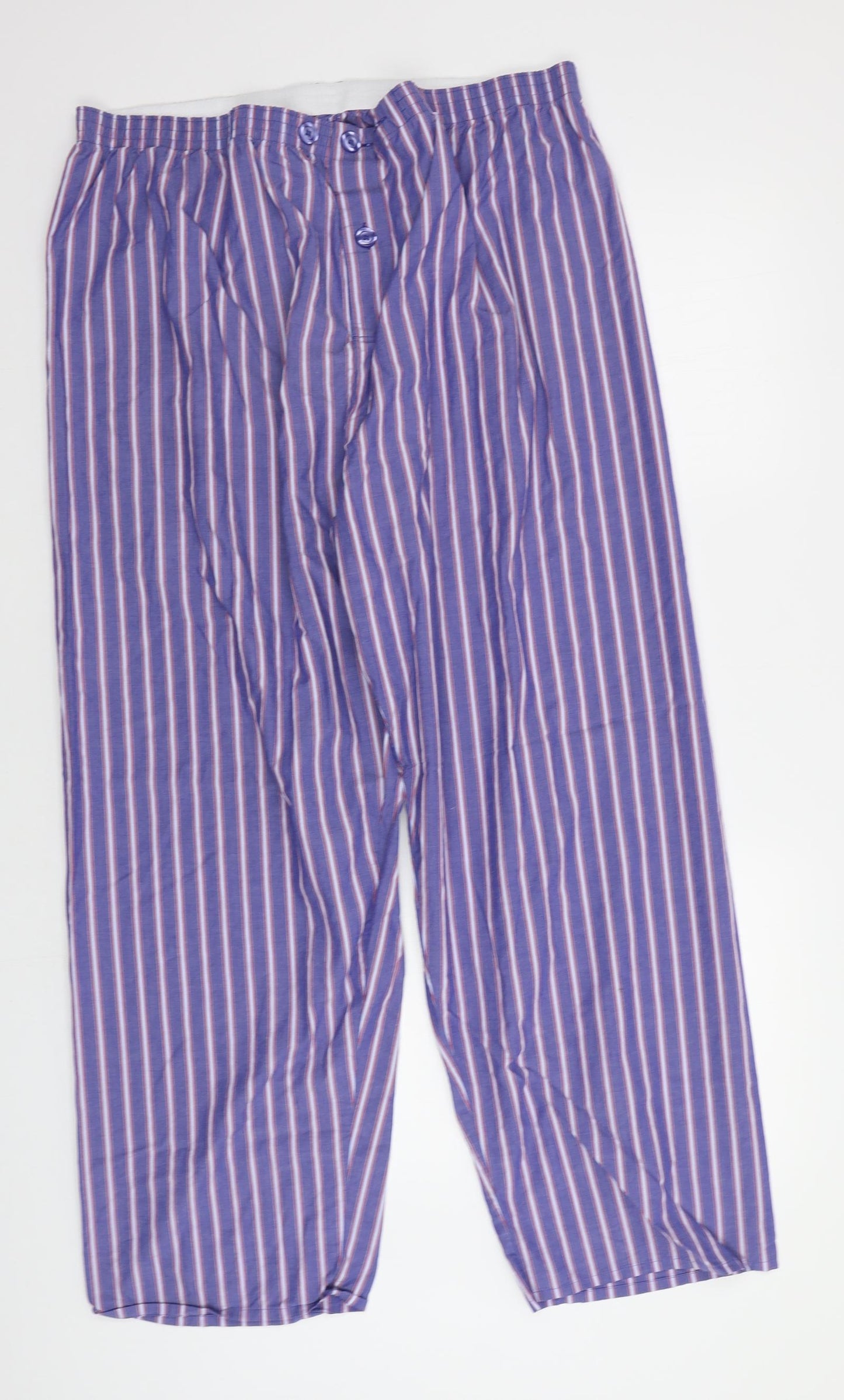 M&S Mens Blue Striped   Pyjama Pants Size XL
