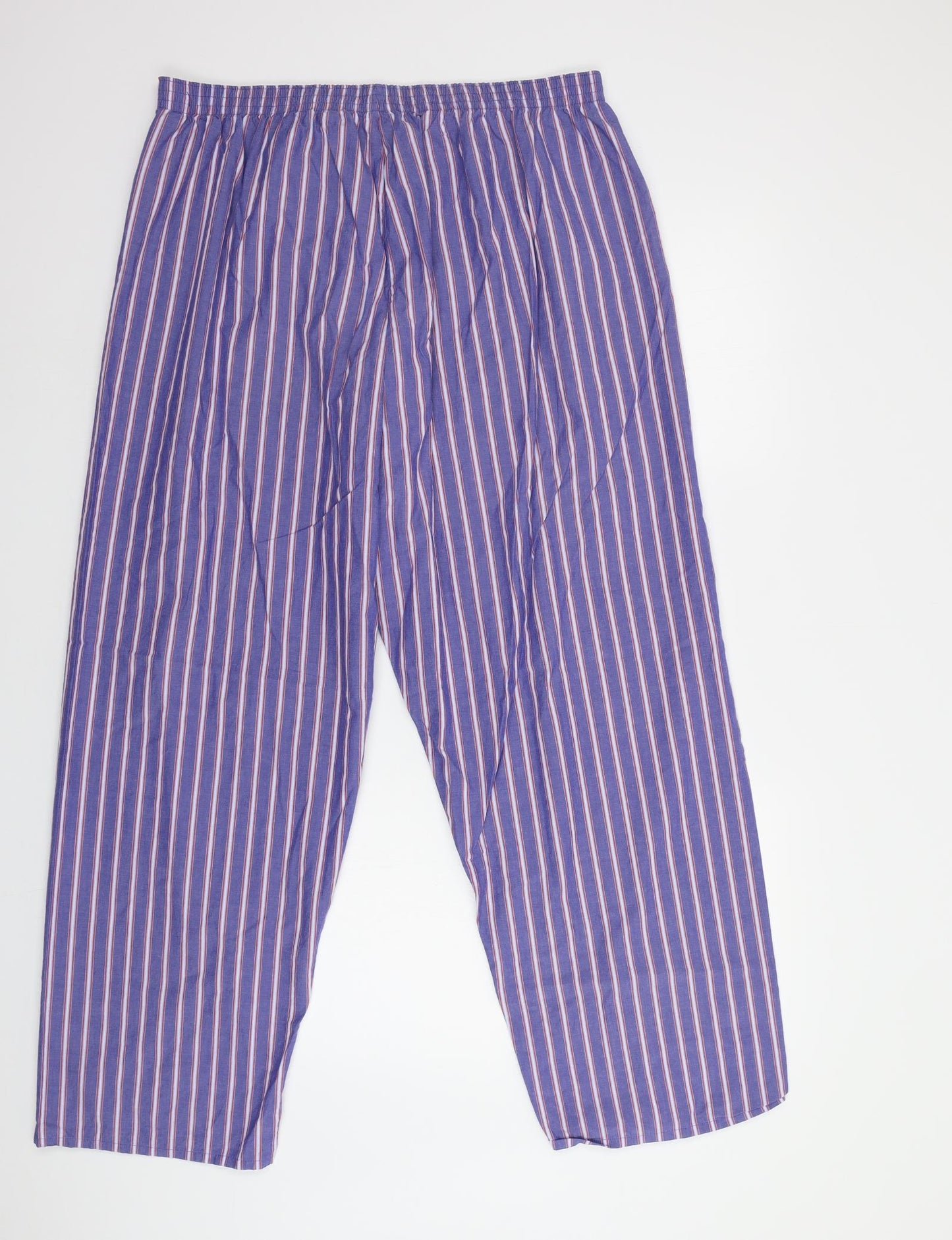 M&S Mens Blue Striped   Pyjama Pants Size XL