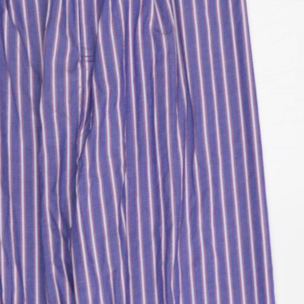 M&S Mens Blue Striped   Pyjama Pants Size XL