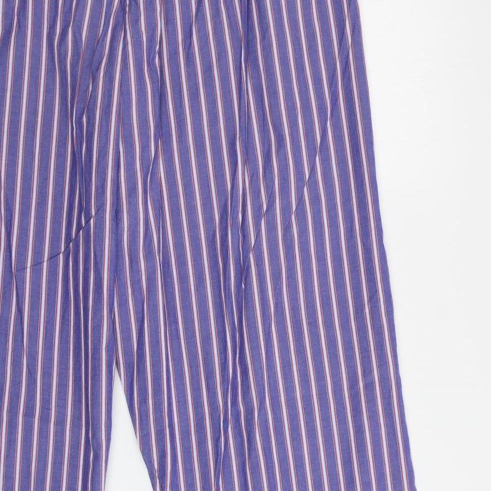 M&S Mens Blue Striped   Pyjama Pants Size XL