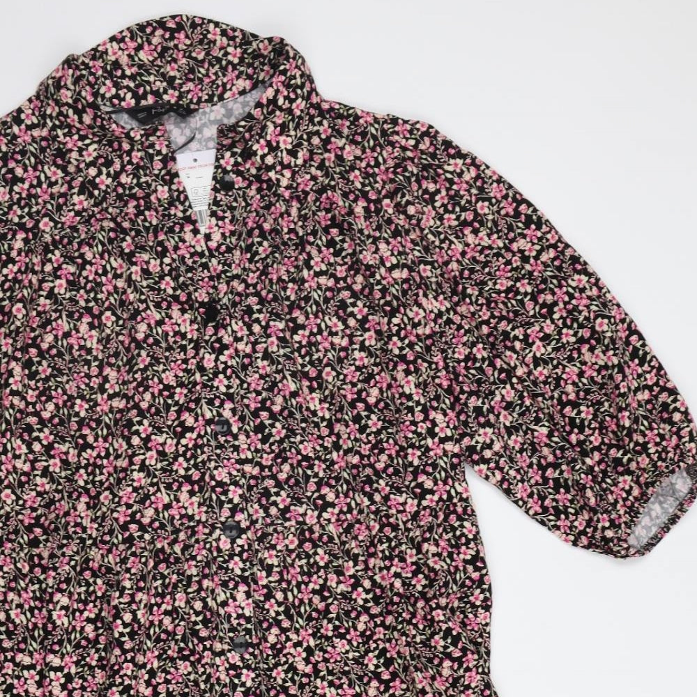 F&F Womens Pink Floral  A-Line  Size 14