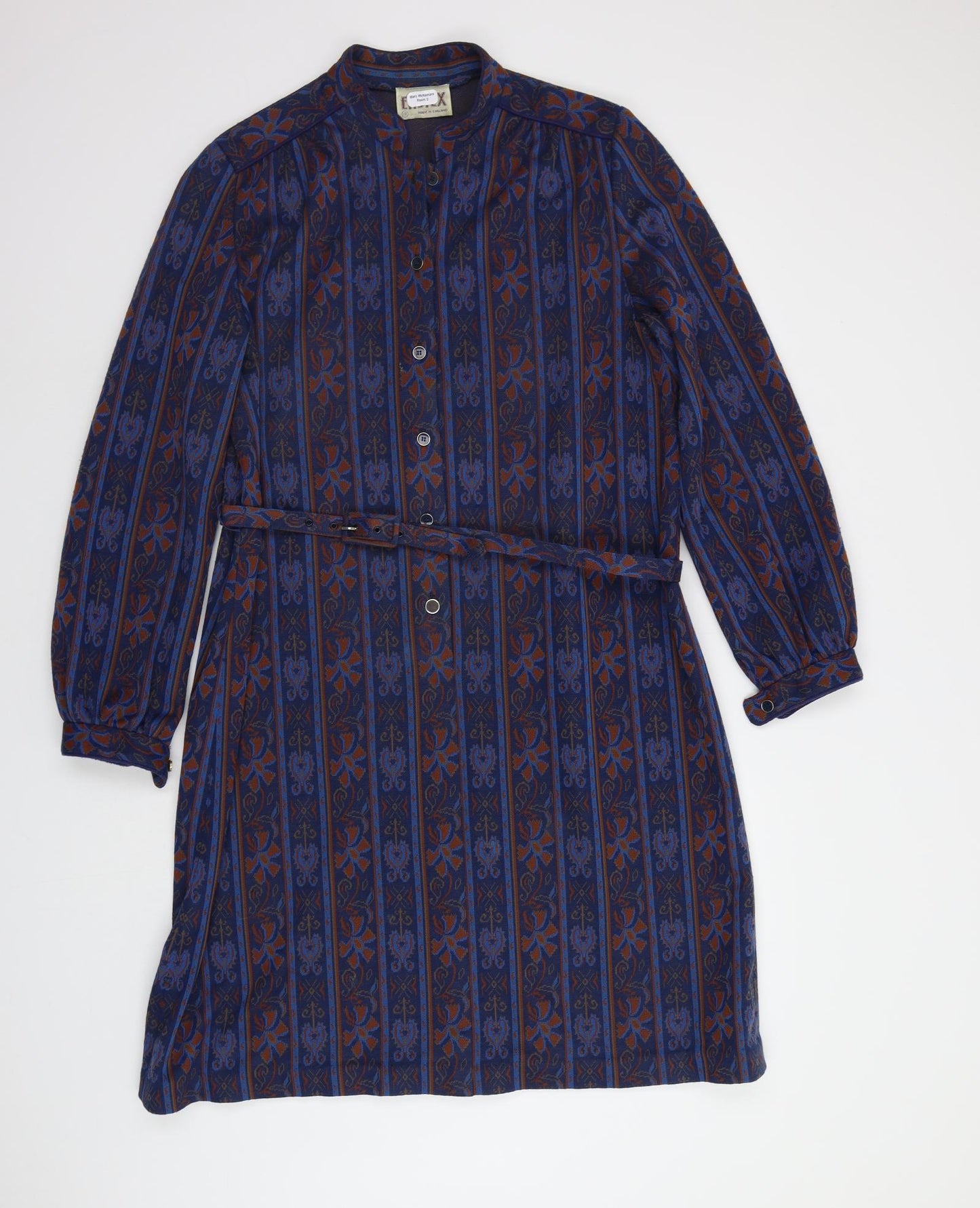 Eastex Womens Blue Geometric  A-Line  Size 18