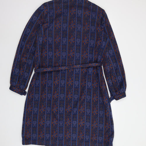 Eastex Womens Blue Geometric  A-Line  Size 18