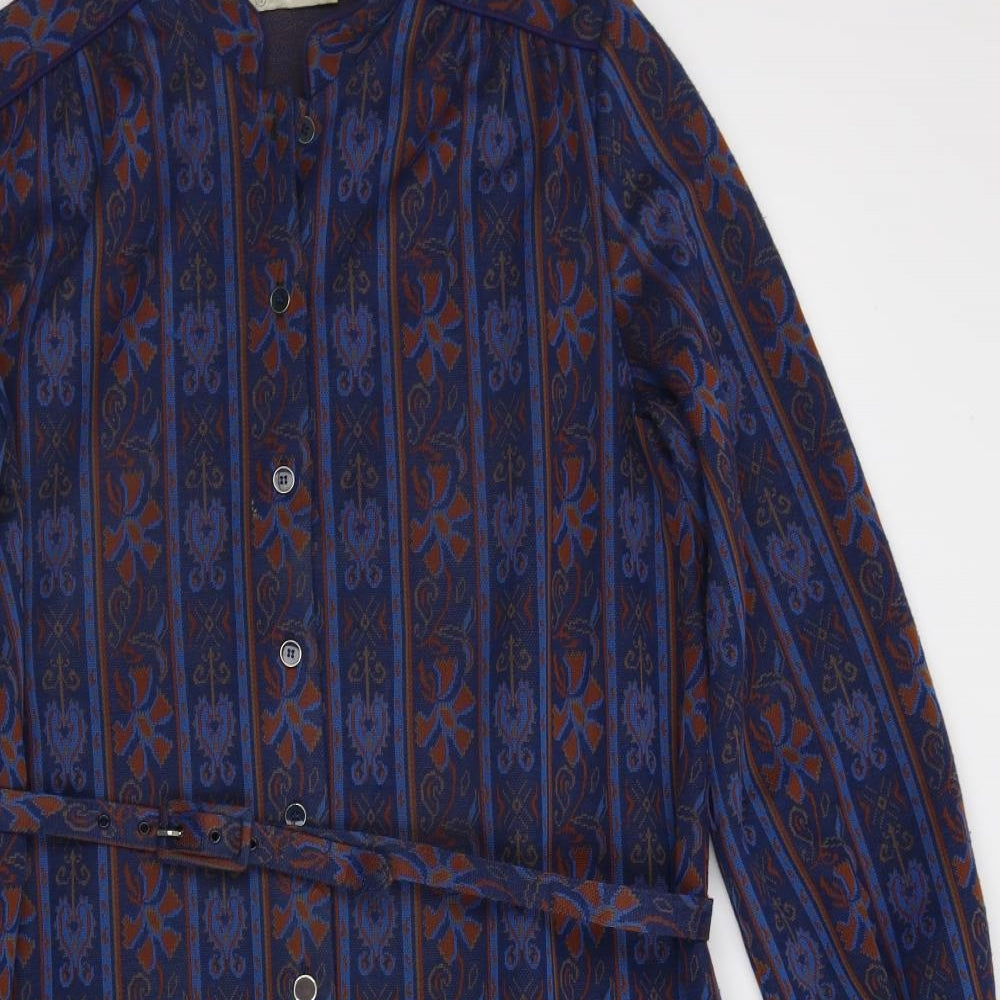 Eastex Womens Blue Geometric  A-Line  Size 18