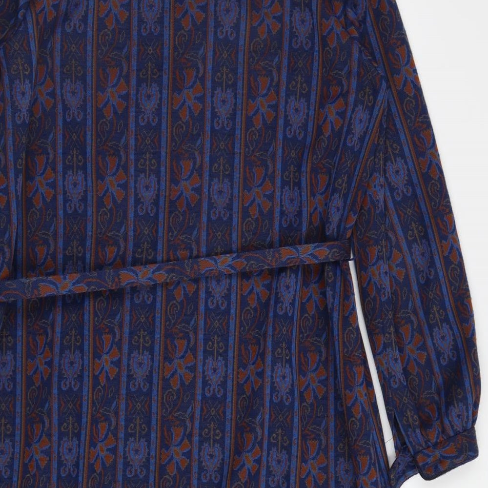 Eastex Womens Blue Geometric  A-Line  Size 18