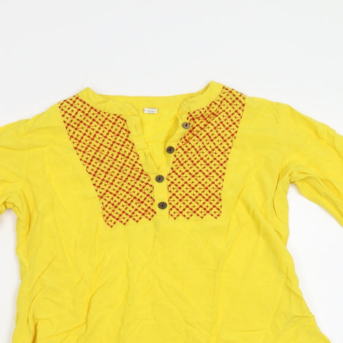Preworn Womens Yellow   Basic Blouse Size L