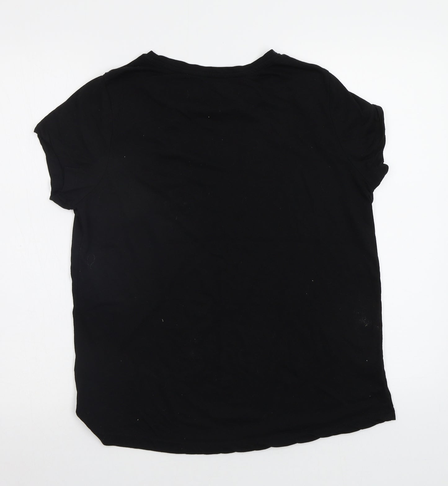 Pretty Secrets Womens Black   Basic T-Shirt Size 12