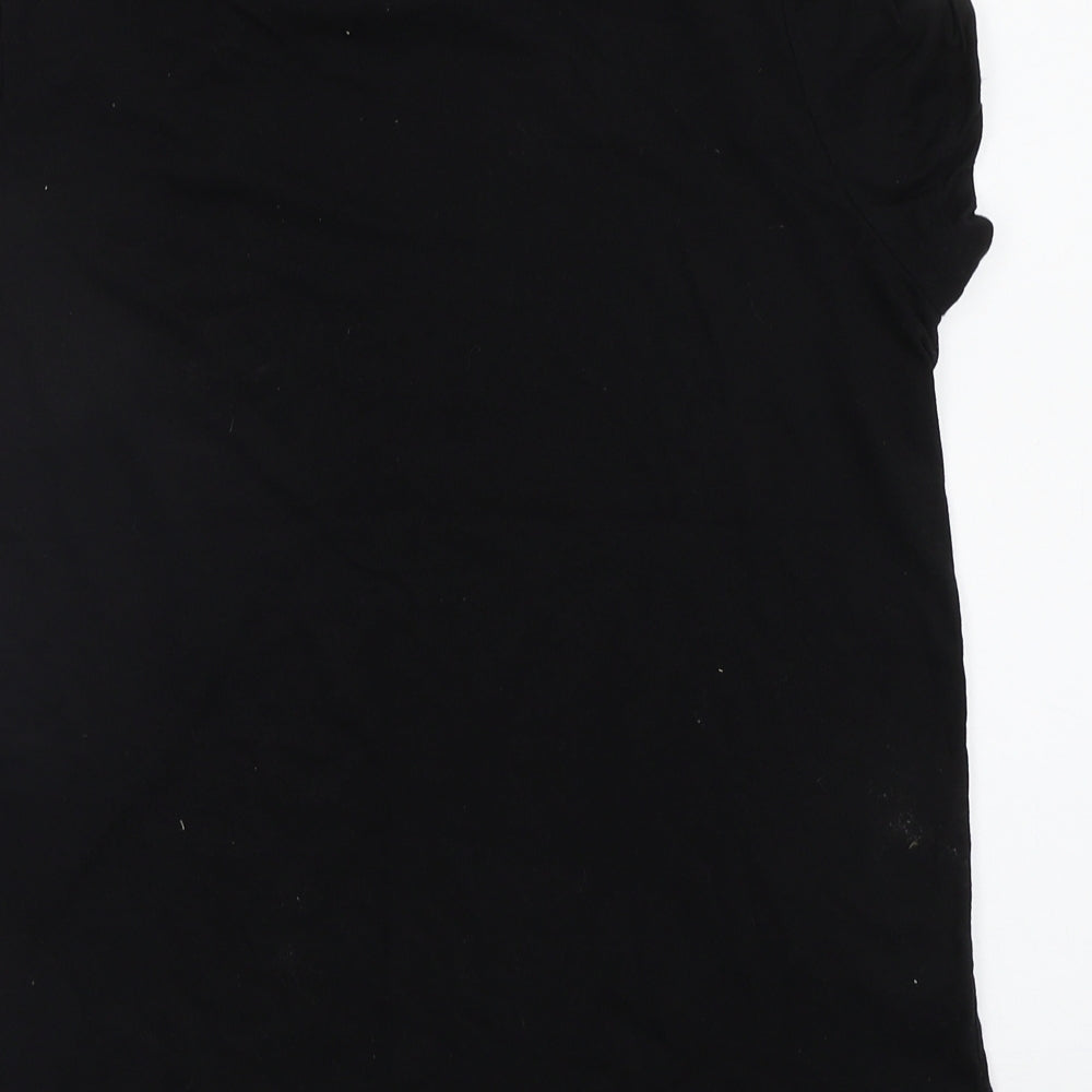 Pretty Secrets Womens Black   Basic T-Shirt Size 12