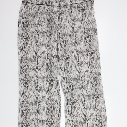 M&S Womens Grey Animal Print   Pyjama Pants Size 14