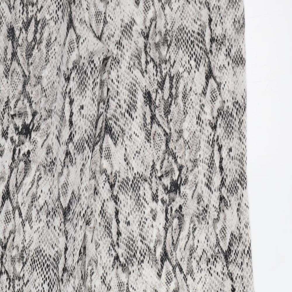 M&S Womens Grey Animal Print   Pyjama Pants Size 14