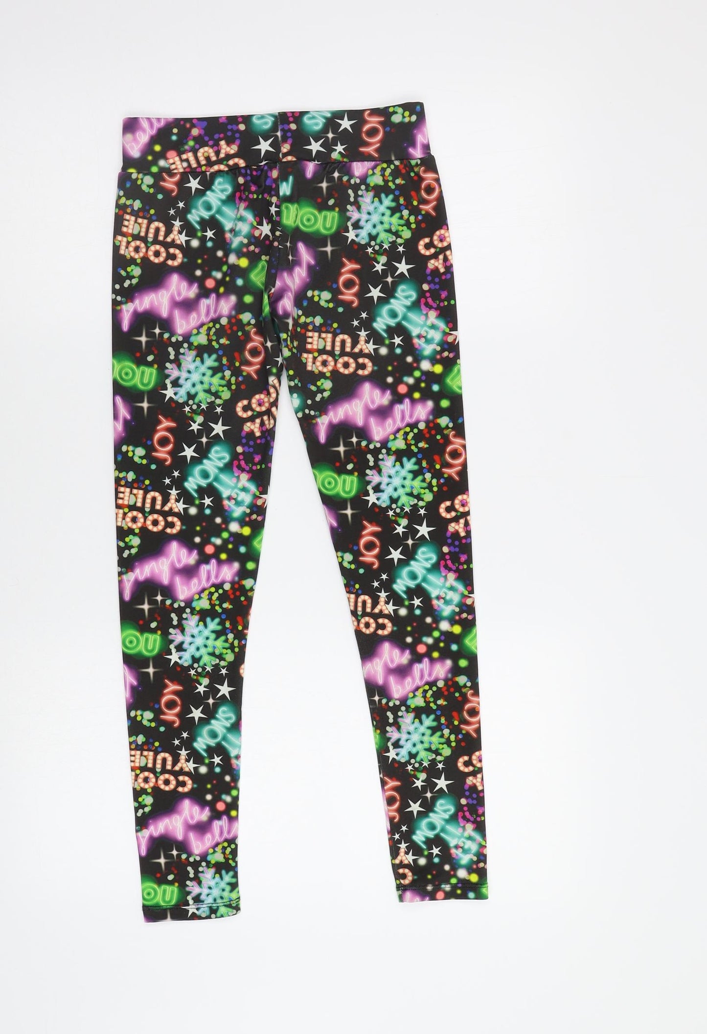 TU Girls Multicoloured Geometric  Jegging Trousers Size 9 Years - Xmas