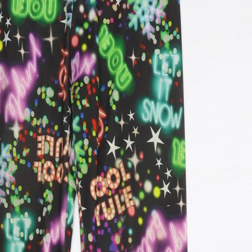 TU Girls Multicoloured Geometric  Jegging Trousers Size 9 Years - Xmas