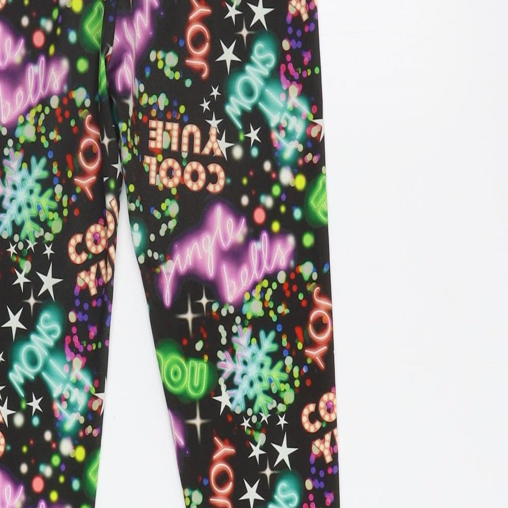 TU Girls Multicoloured Geometric  Jegging Trousers Size 9 Years - Xmas