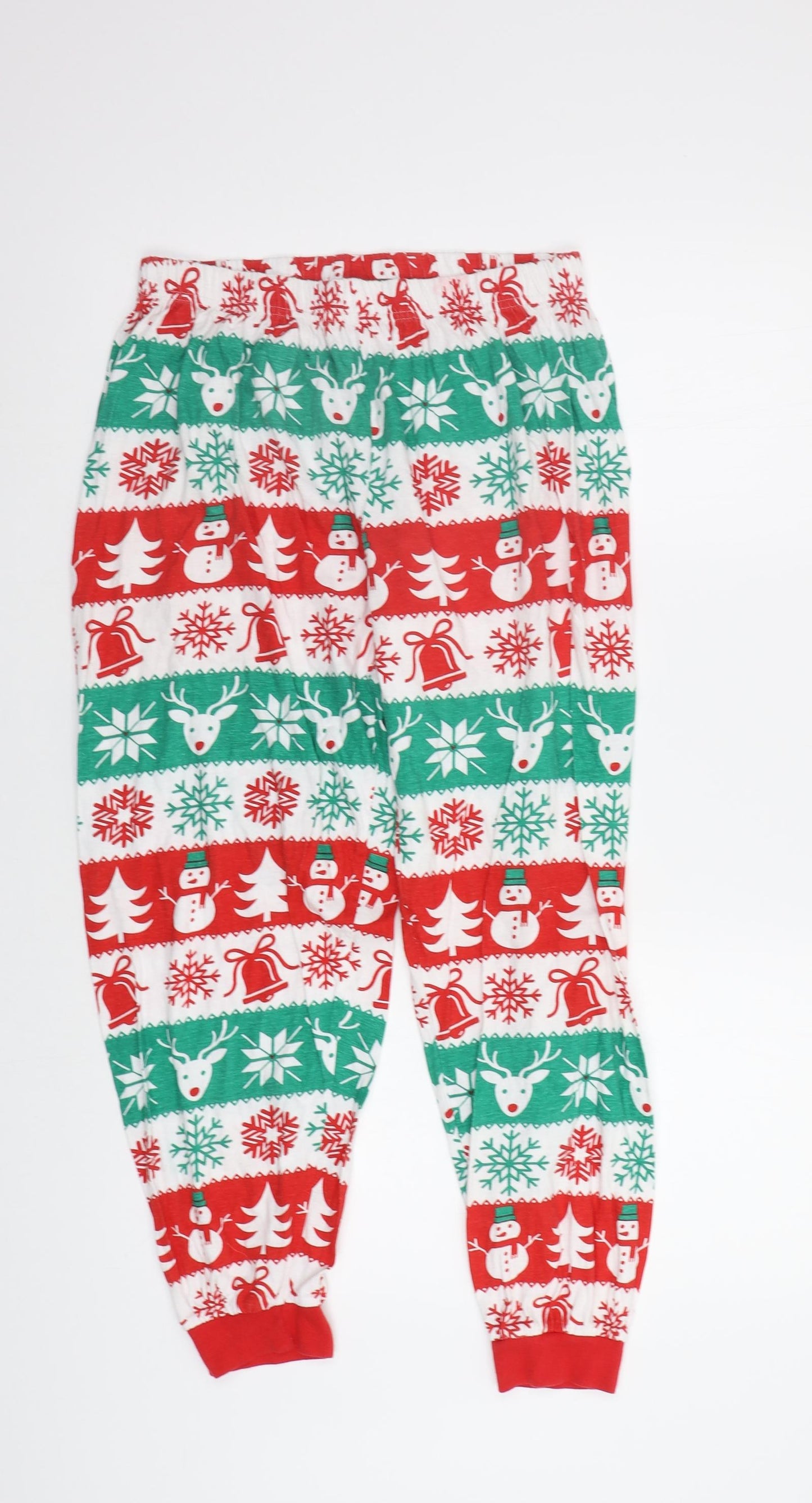 Preworn Womens Multicoloured Fair Isle   Pyjama Pants Size M  - Xmas