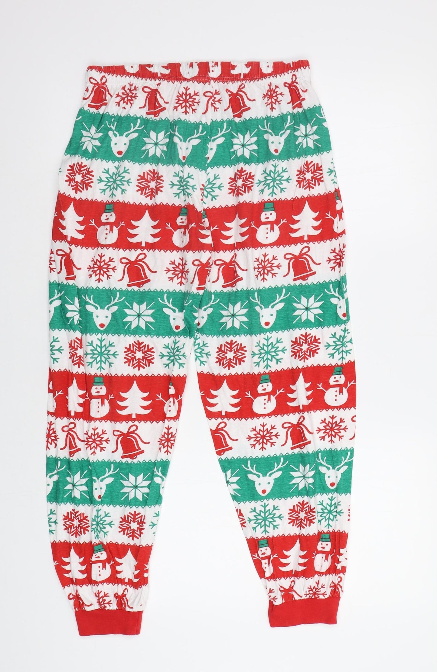 Preworn Womens Multicoloured Fair Isle   Pyjama Pants Size M  - Xmas