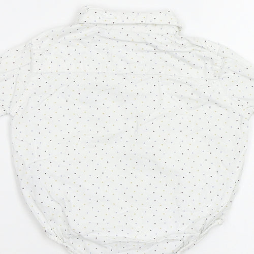 Little Gent Baby White Polka Dot  Babygrow One-Piece Size 3-6 Months