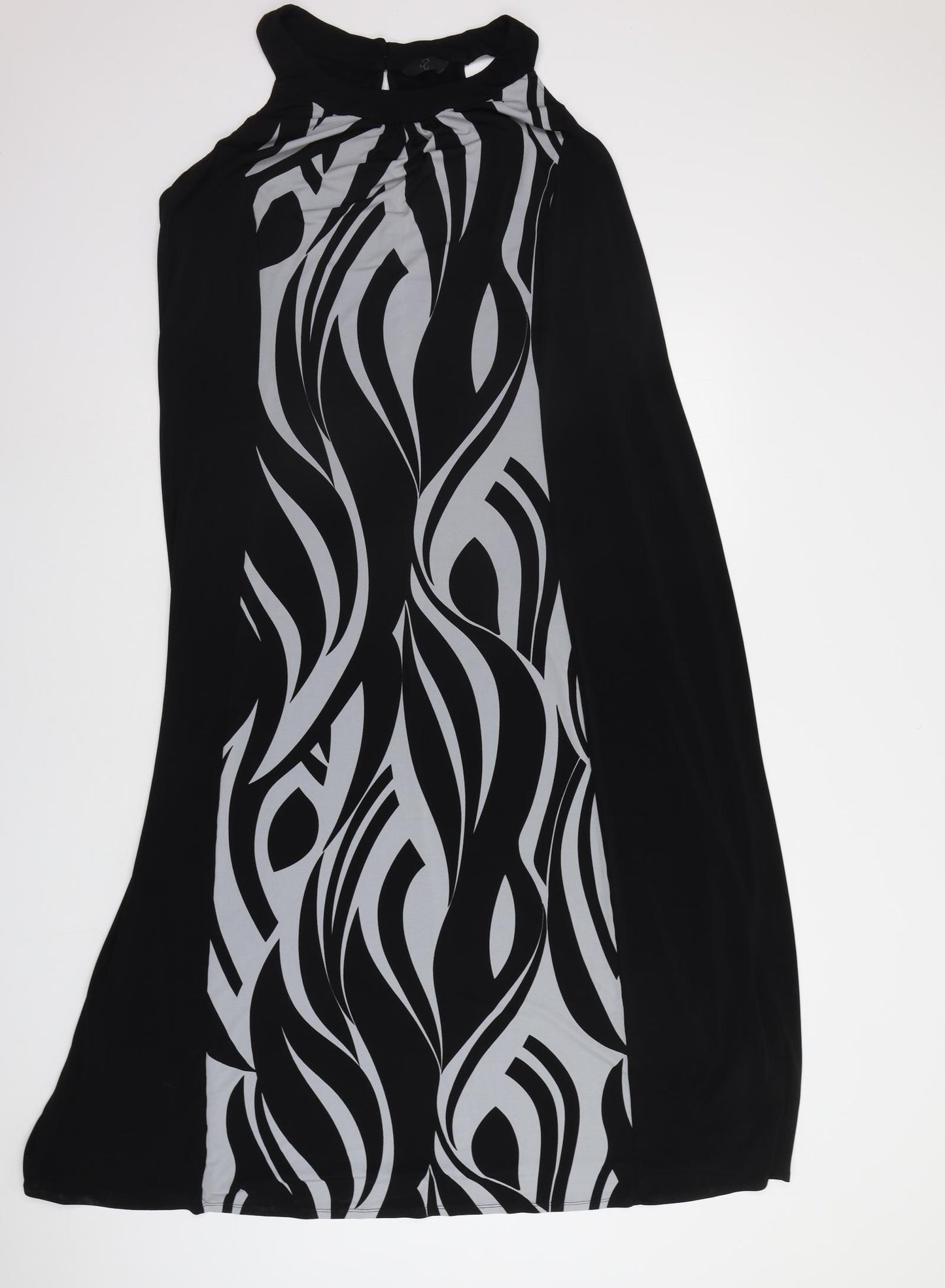 Preworn Womens Black Geometric  A-Line  Size 26