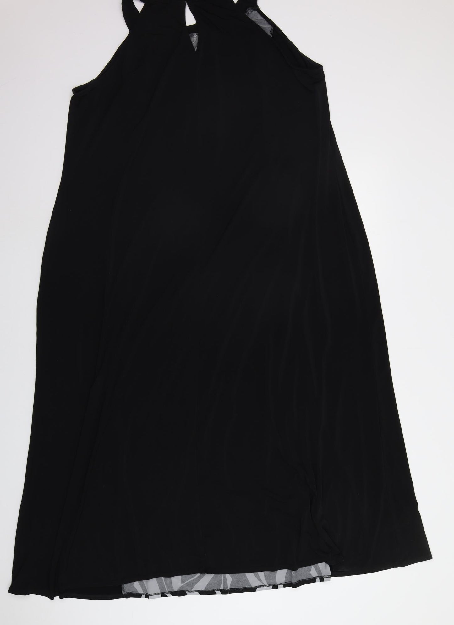 Preworn Womens Black Geometric  A-Line  Size 26