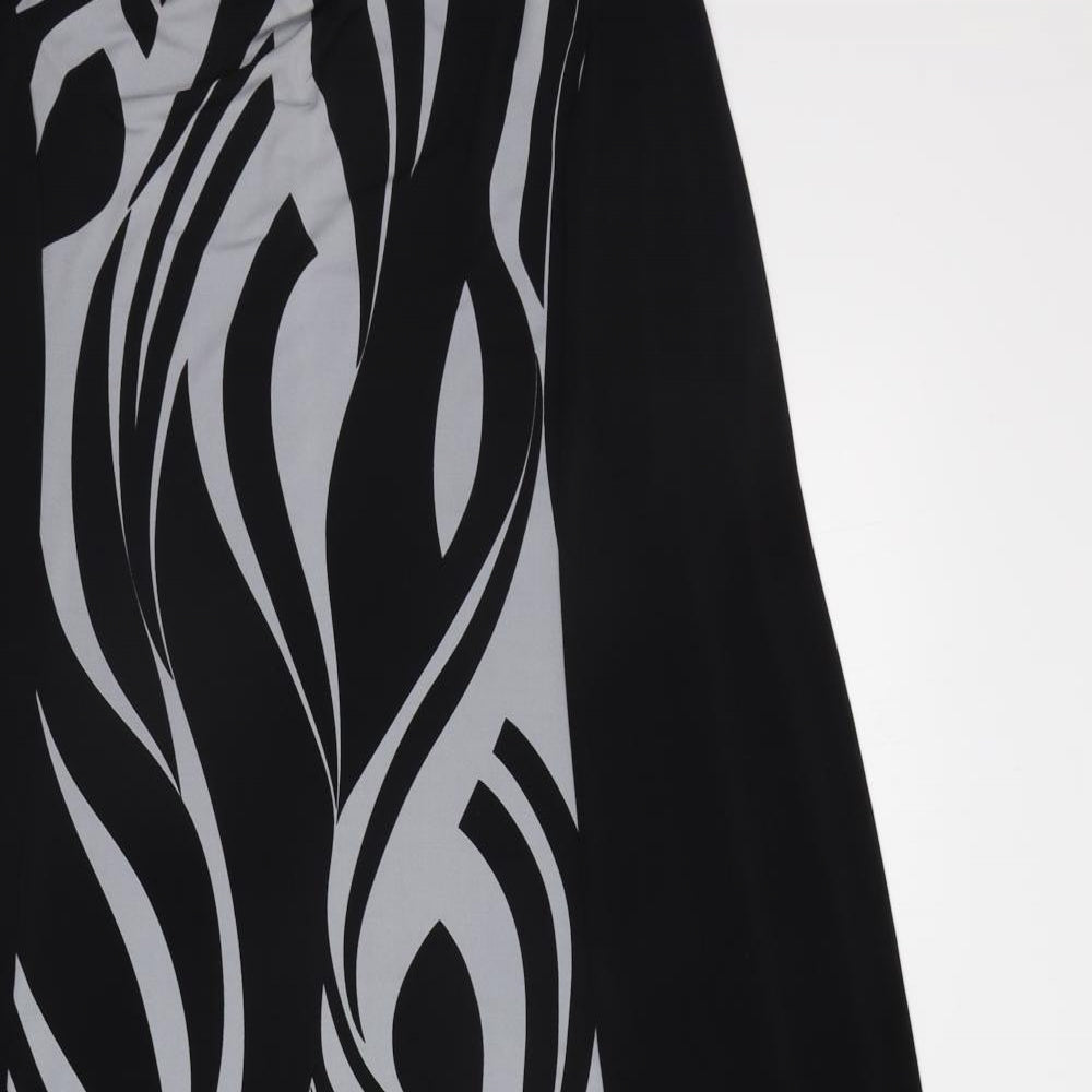 Preworn Womens Black Geometric  A-Line  Size 26