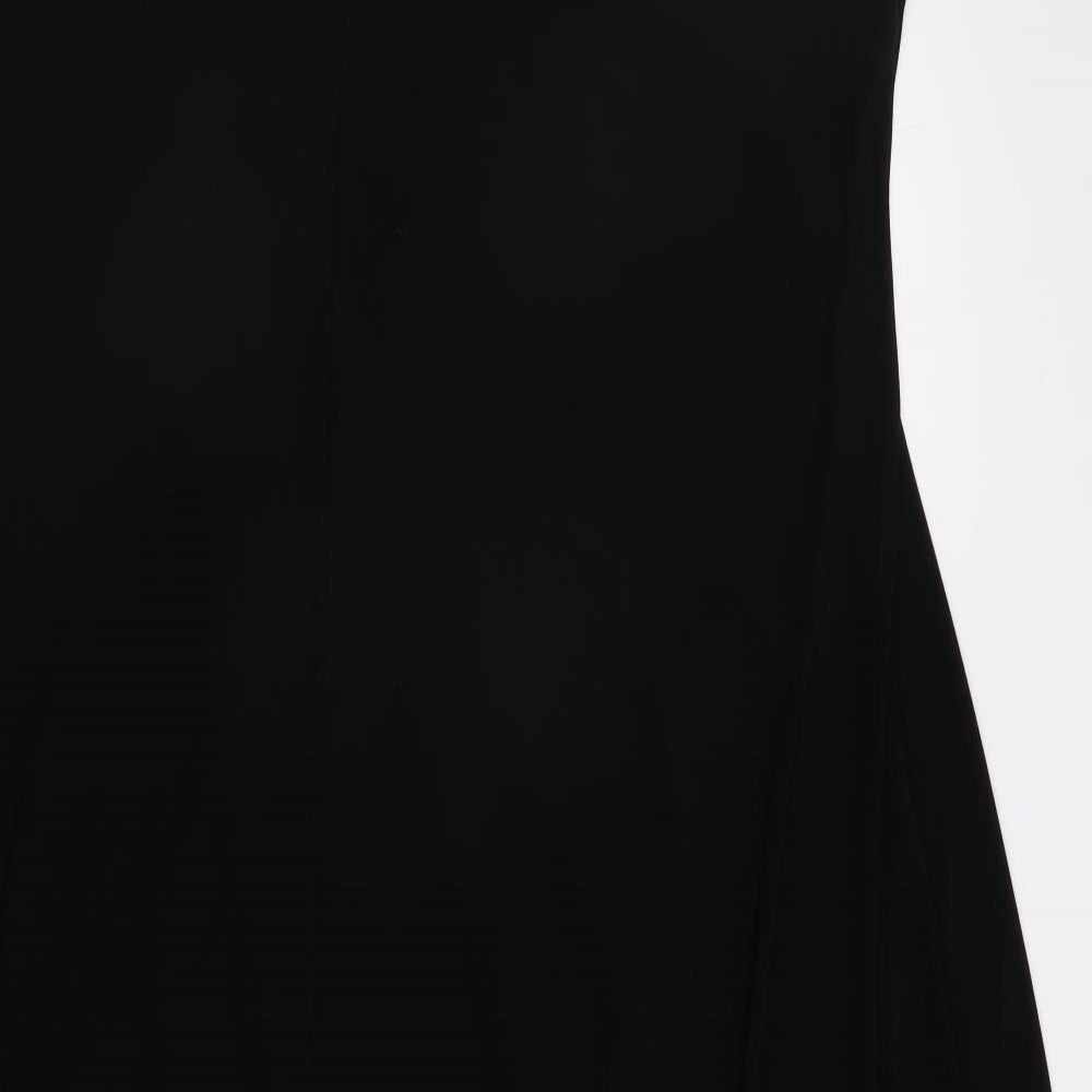 Preworn Womens Black Geometric  A-Line  Size 2XL