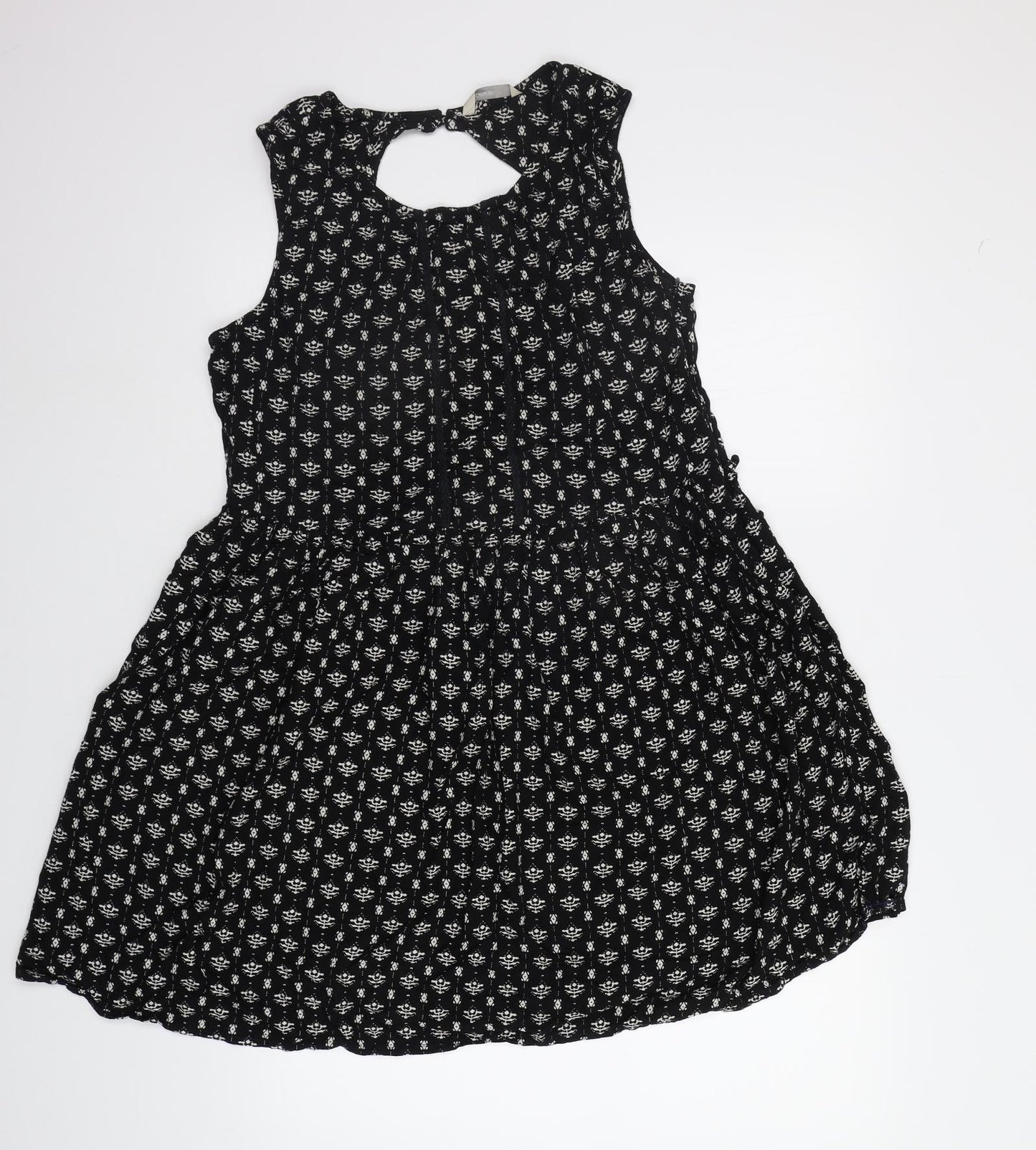 George Womens Black Floral  Fit & Flare  Size 16